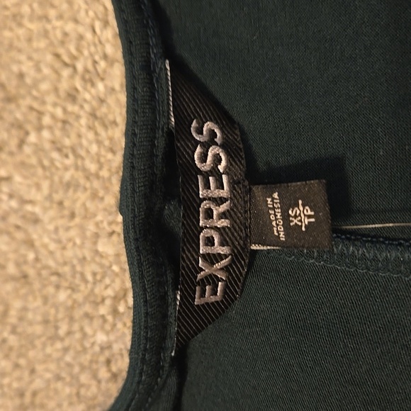 Dark Green Express Zip-Up Dress Womens Size XS - Picture 2 of 7